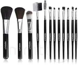 Professional 12-Piece Black Makeup Brush Set 