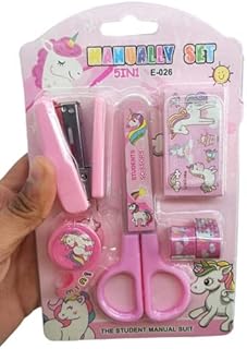 Stapler, Scissor, Washi Tape for Office, School, Home, Portable Mini Size Stapler