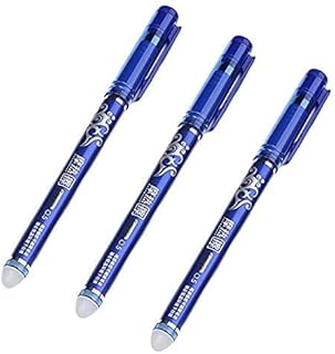 Erasable Blue Ink Gel Pen Pack of 3 pcs