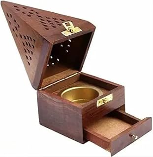 Handmade Wooden Incense Sticks Holder Wooden Pyramid Incense Box