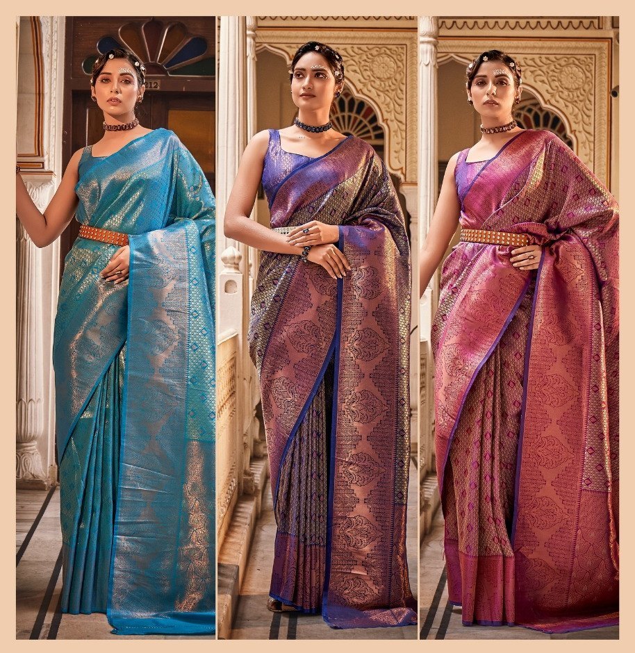 kanjivaram silk sarees party wear new design