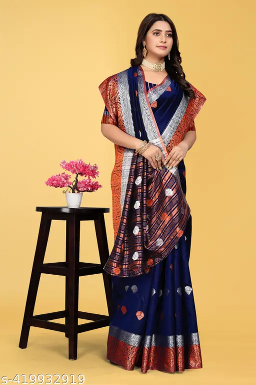 New Cotton Silk Fabric Daily Wear Check saree 