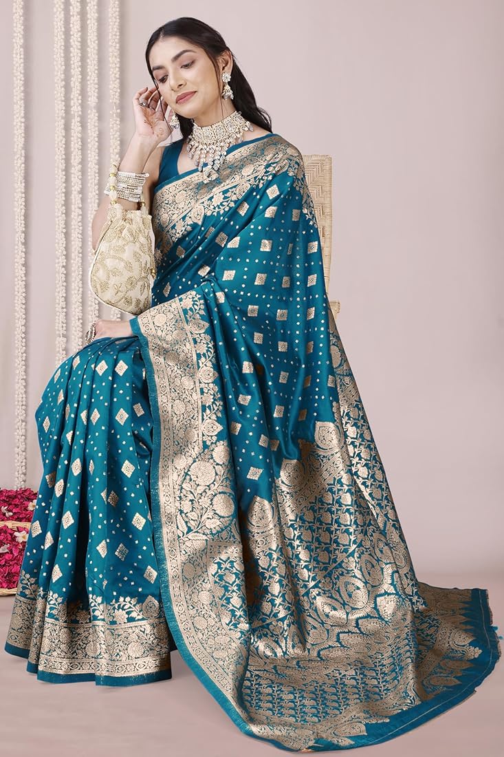 Partyware Banarasi Silk Saree With Blause