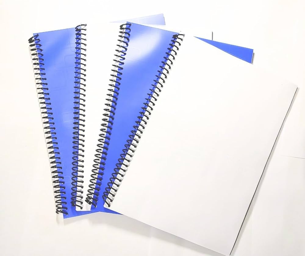 Spiral Notebook- Pack of 4 | Unruled | 200 Pages Each