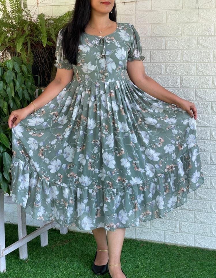 Georgette One Piece Dress (ALL SIZE ) COD AVAILABLE
